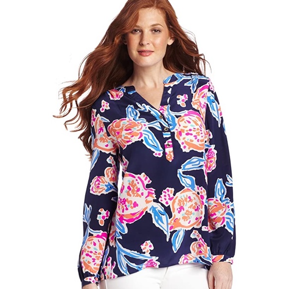 Lilly Pulitzer Tops - Lilly Pulitzer Alexandra top in pom pom print